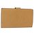 CHANEL COCO Cartera Larga Mark Piel Caviar Beige Oro CC Auth bs31582 Dorado