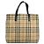 Burberry Borsa Tote Nova Check in PVC Beige Argento Auth BA8674 - vista 13