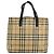 Burberry Borsa Tote Nova Check in PVC Beige Argento Auth BA8674 - vista 2