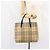 Burberry Borsa Tote Nova Check in PVC Beige Argento Auth BA8674 - vista 21