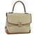 Céline Borsa a mano in tela Macadam CELINE PVC beige oro Auth bs31347 D'oro