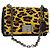 Borsa a spalla con catena PRADA in nylon giallo argento autentica ka595V