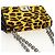 Borsa a spalla con catena PRADA in nylon giallo argento autentica ka595V - vista 14