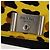 Borsa a spalla con catena PRADA in nylon giallo argento autentica ka595V - vista 22