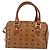 Borsa MCM Logogram Vicetos in pelle PVC 2 in 1 marrone oro Auth BA8199 D'oro - vista 2