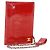 CHANEL Tarjetero Esmalte Rojo CC Auth bs31726 Roja