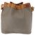 Borsa a Spalla Christian Dior in Pelle PVC Grigia Oro Auth ti3433 Marrone D'oro - vista 2