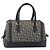 Borsa a mano in tela Trotter Christian Dior blu navy e oro Auth gh760 D'oro