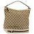 Borsa Pretty Sherry Line in tela GG Gucci beige e oro 257064 Auth 146262 D'oro