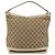 Borsa Pretty Sherry Line in tela GG Gucci beige e oro 257064 Auth 146262 D'oro - vista 2