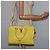 SAINT LAURENT Petit Kabas Borsa a Mano Pelle 2in1 Oro Giallo Auth BA7092 D'oro - vista 23