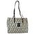 FENDI Zucca Canvas Tote Bag Navy Auth 147615 Marineblau