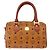 Borsa MCM Vicetos Logogram PVC 2 in 1 Marrone Oro Auth BA5195 D'oro - vista 13