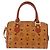 Borsa MCM Vicetos Logogram PVC 2 in 1 Marrone Oro Auth BA5195 D'oro - vista 2