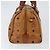 Borsa Boston MCM Logogram Vicetos in pelle PVC marrone e oro Auth gh1076 D'oro - vista 5
