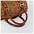 Borsa Boston MCM Logogram Vicetos in pelle PVC marrone e oro Auth gh1076 D'oro - vista 7