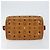 Borsa Boston MCM Logogram Vicetos in pelle PVC marrone e oro Auth gh1076 D'oro - vista 9