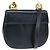 Borsa a Spalla Gancini in Pelle Salvatore Ferragamo Blu Navy Oro Auth 150345 D'oro