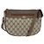 Bolsa Gucci GG Supreme Web Sherry Line PVC Bege Dourado 001 58 0918 Auth BA7459