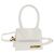 Mini borsa a mano JACQUEMUS in pelle 2 in 1 bianca oro Auth 128500M Bianco D'oro