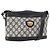Gucci Borsa a spalla GG Supreme in PVC pelle blu navy oro Auth 152361 D'oro