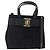 Borsa a Mano Vala in Camoscio Salvatore Ferragamo 2 in 1 Nero Oro Auth 147079 D'oro