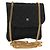 CHANEL Borsa a Spalla Matelassé Catena Satin Nero Oro CC Auth ki6158 D'oro