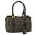 Bolsa de mão em canvas Zucca FENDI preta e marrom Auth 149263 Preto - vista 13