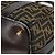 Bolsa de mão em canvas Zucca FENDI preta e marrom Auth 149263 Preto - vista 16