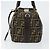 Bolsa de mão em canvas Zucca FENDI preta e marrom Auth 149263 Preto - vista 3