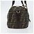 Bolsa de mão em canvas Zucca FENDI preta e marrom Auth 149263 Preto - vista 4