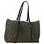 FENDI Zucca Canvas Tote Bag Schwarz Braun Auth 150286