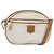 Céline Bolsa de ombro em lona Macadam CELINE em couro PVC branco e dourado Auth 152580