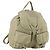 PRADA Backpack Nylon Beige Silver Auth 147783 Silvery