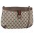 Borsa Gucci GG Supreme Web Sherry Line in PVC Beige Oro Rosso 904 02 026 Auth ka287 D'oro