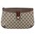 Borsa Gucci GG Supreme Web Sherry Line in PVC Beige Oro Rosso 904 02 026 Auth ka287 D'oro - vista 13