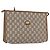 GUCCI GG Plus Supreme Clutch Bag PVC Beige Oro Auth bs31131 D'oro