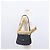 BORSO A SPALLA CÉLINE C SULKY CARRIAGE IN CANVAS E PELLE BLU NAVY ORO AUTH 153832 D'oro - vista 24