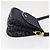 BORSO A SPALLA CÉLINE C SULKY CARRIAGE IN CANVAS E PELLE BLU NAVY ORO AUTH 153832 D'oro - vista 3