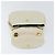 BALLY Bolsa de mão acolchoada de couro branco e dourado Auth gh1163 - vista 10