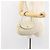 BALLY Bolsa de mão acolchoada de couro branco e dourado Auth gh1163 - vista 21