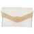Céline Borsa a Spalla in Pelle Bianca e Oro Auth BA7313 Bianco D'oro - vista 13