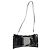 Borsa a Spalla Salvatore Ferragamo Vala Smalto Nero Argento Auth 149147