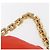 Autre Marque Borsa a spalla con catena in pelle arancione oro Auth 146565SAV D'oro - vista 7