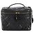 Vanity CHANEL Pochette Matelassé Smalto Nero Oro CC Auth bs31398 D'oro - vista 2