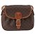 Céline Borsa a Spalla in Tela Macadam CELINE in Pelle PVC Marrone Oro Auth 151785 D'oro - vista 2