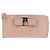 Cartera larga de cuero Vala Salvatore Ferragamo Rosa Plata Auth am9912V - vista 13