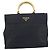 PRADA Borsa a mano in nylon nero e oro Auth ar13780 D'oro - vista 13