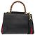 Borsa in pelle 2 in 1 nera della linea Sherry di GUCCI Bamboo 459076 Auth ar13801 Nero D'oro