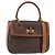 Céline Borsa a mano in tela Macadam CELINE in pelle PVC 2 in 1 marrone oro Auth 146100 D'oro